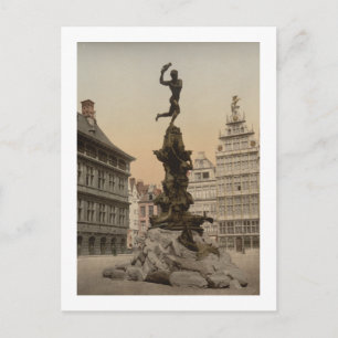 Carte postale du monument de Brabo