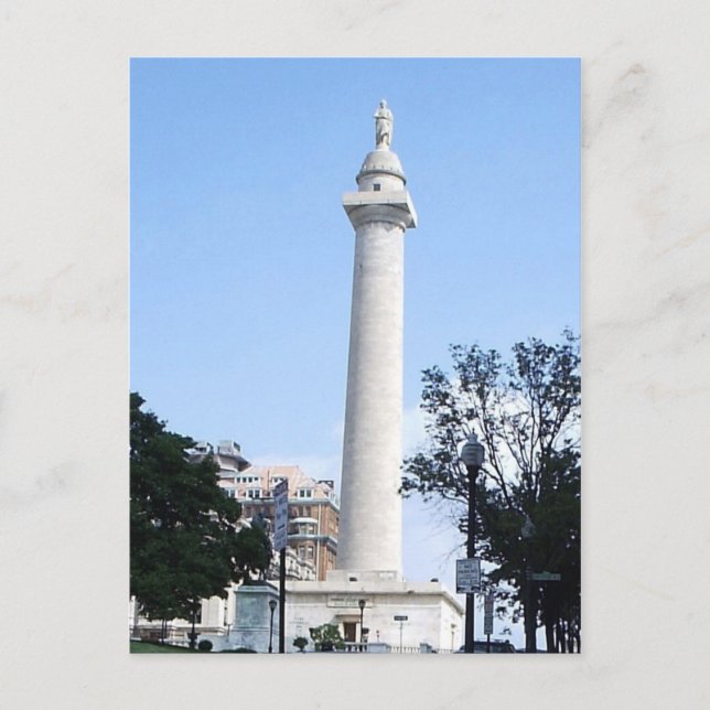 Carte postale du Monument de Washington Baltimore (Devant)