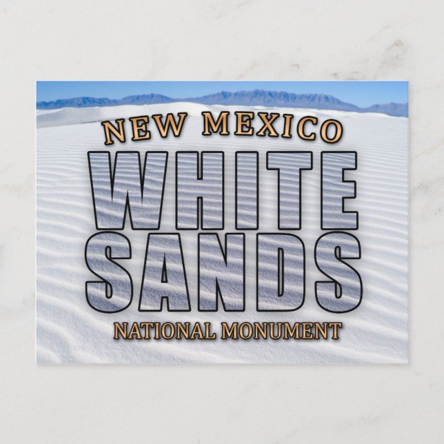 Carte postale du Monument National de White Sands (Devant)