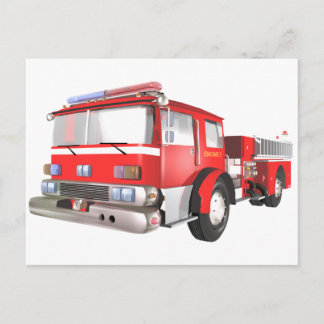 Carte postale du moteur d'incendie