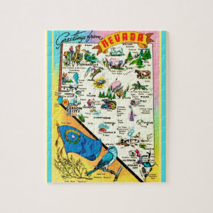 Carte postale du Nevada 8x10 Puzzle