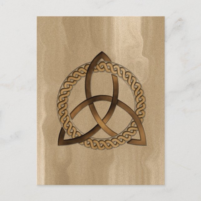 Carte postale du noeud de trinité Triquetra celtiq (Devant)