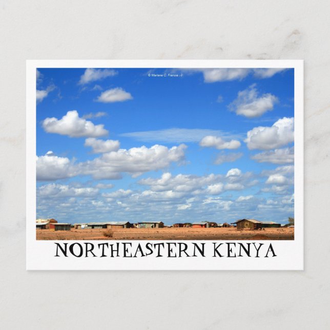 Carte postale du nord-est du Kenya (Devant)