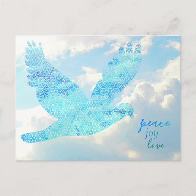 Carte postale du Nouvel An de Peace Dove (Devant)