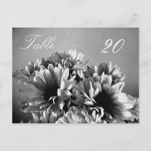 Carte postale du numéro de table de fleurs
