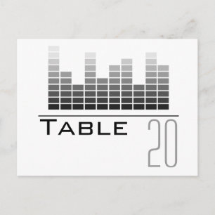 Carte postale du numéro de table de l'analyseur de