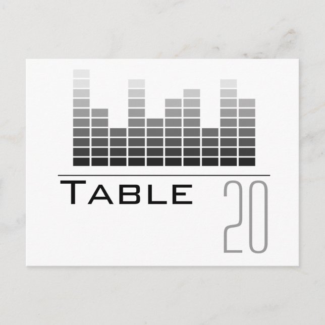 Carte postale du numéro de table de l'analyseur de (Devant)