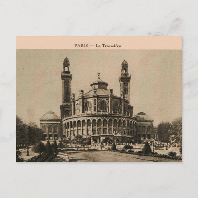 Carte postale du Palais du Trocadéro de Paris vers (Devant)