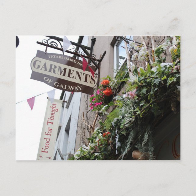 Carte postale du panneau commercial Galway (Devant)