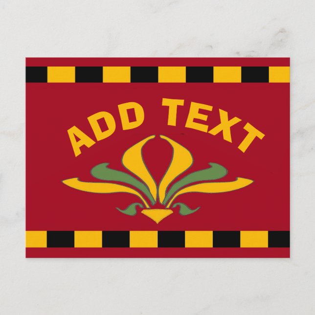 Carte postale du panneau du marché français (Devant)