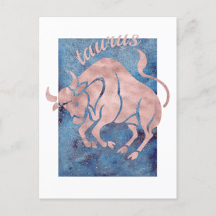 Carte postale du panneau Zodiac de Taurus