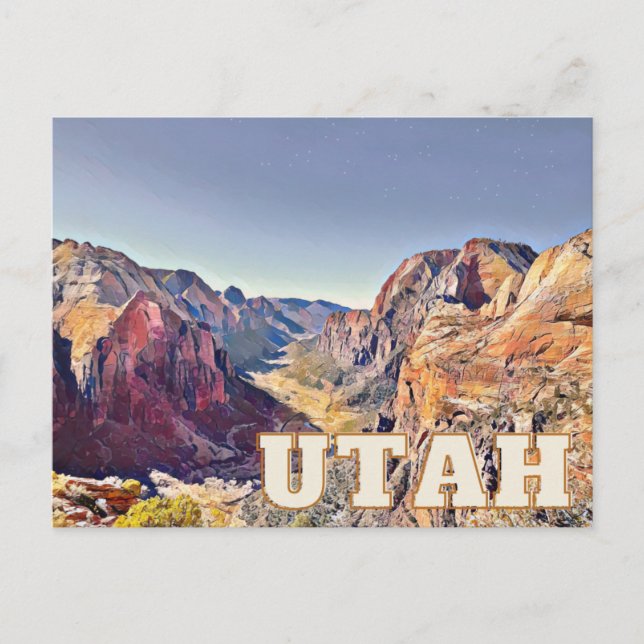 Carte postale du parc d'aventures de l'Utah Zion N (Devant)