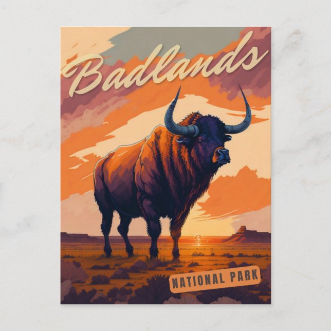 Carte postale du parc national Badlands (Devant)
