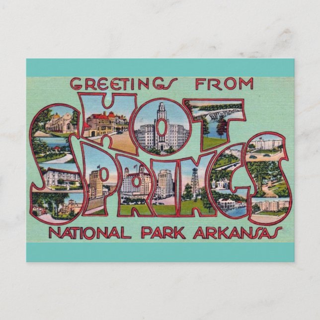 Carte postale du parc national de Hot Springs Arka (Devant)