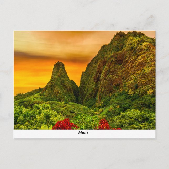 Carte postale du parc national de la vallée d'Iao (Devant)
