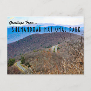 Carte postale du parc national de Shenandoah