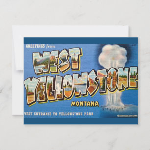 Carte postale du parc national de West Yellowstone