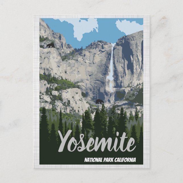 Carte postale du parc national de Yosemite (Devant)