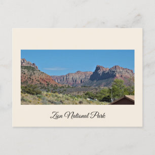 Carte postale du parc national de Zion Mountains