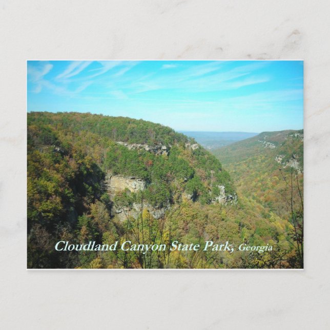 Carte postale du parc national du Canyon Cloudland (Devant)