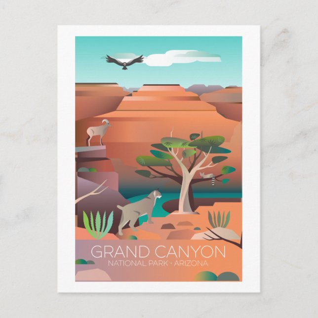 Carte postale du Parc national du Grand Canyon (Devant)