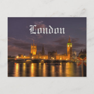 Carte postale du Parlement britannique à Londres