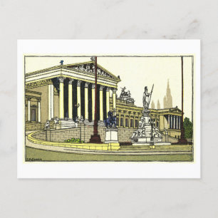 Carte postale du Parlement vintage de Vienne