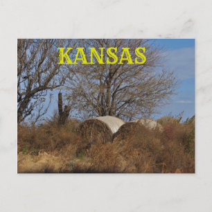 Carte postale du paysage du Kansas Country.