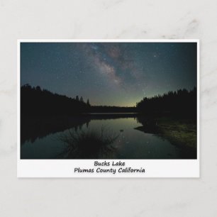 Carte postale du paysage nocturne du lac Bucks