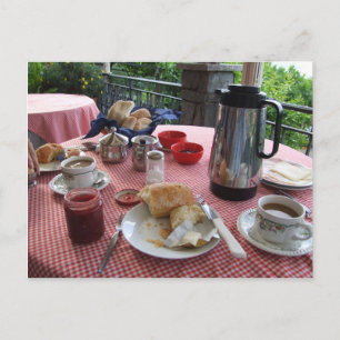 Carte postale du petit déjeuner européen