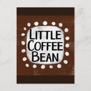 Carte postale du petit haricot de café