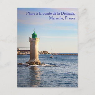 Carte postale du phare à la pointe de la Désirade