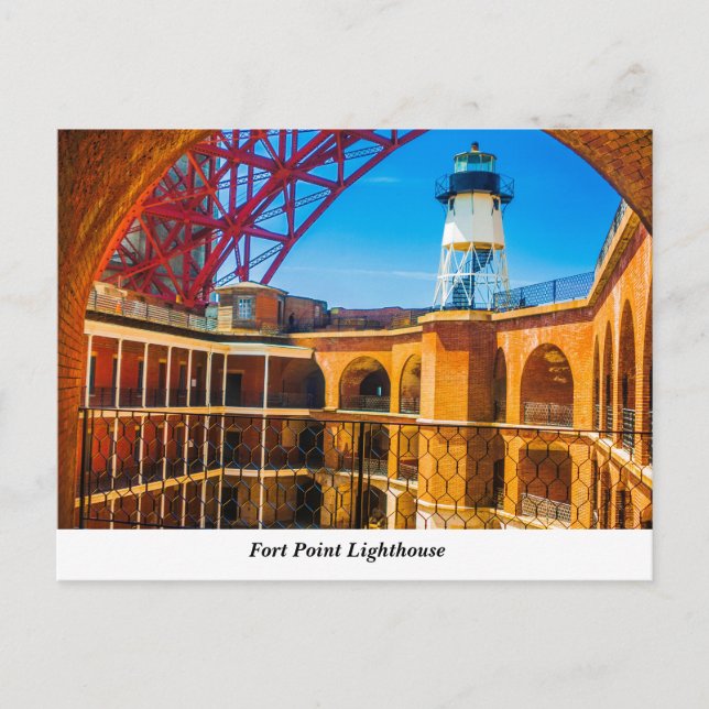 Carte postale du phare de Fort Point (Devant)