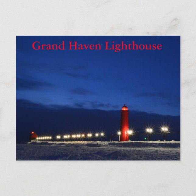 Carte postale du phare de Grand Haven (Devant)