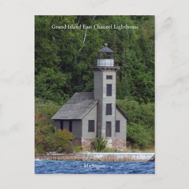 Carte postale du phare de Grand Island East Channe (Devant)