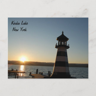 Carte postale du phare de Keuka Lake