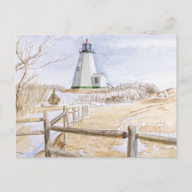 Carte postale du phare de Plymouth (Devant)