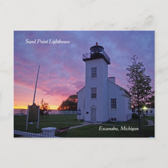 Carte postale du phare de Sand Point (Devant)