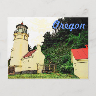 Carte postale du phare d'Oregon