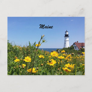 Carte postale du phare du Maine