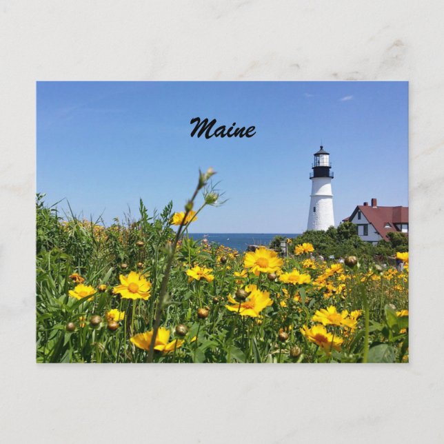 Carte postale du phare du Maine (Devant)