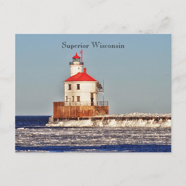 Carte postale du phare du Wisconsin (Devant)