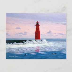 Carte postale du phare Icy Waters