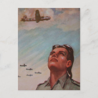 Carte postale du pilote vintage