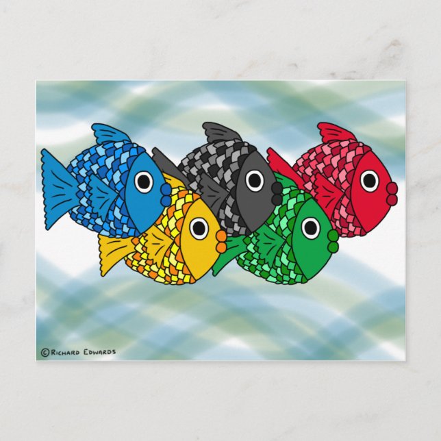 Carte postale du poisson olympique (Devant)