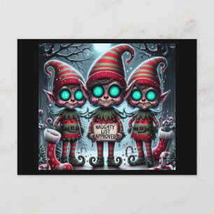 Carte postale du Pôle Nord Naughty Elf's Holiday