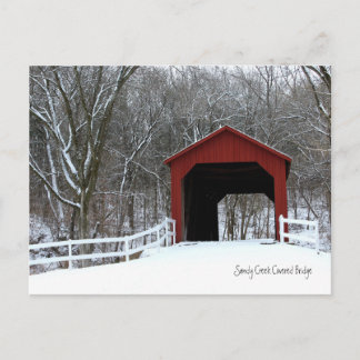 Carte postale du pont couvert de Sandy Creek