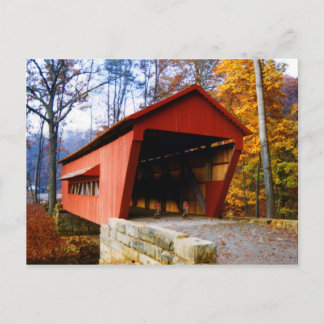 Carte postale du pont couvert George Hutchins