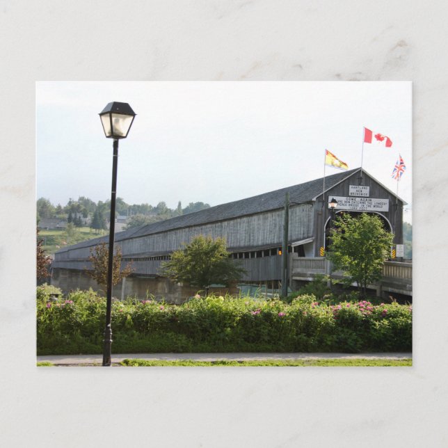 Carte postale du pont couvert le plus long du Hart (Devant)