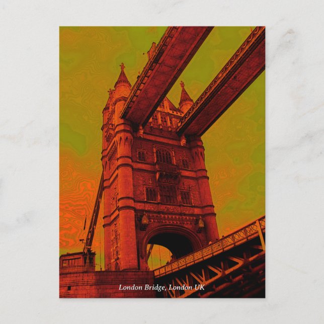 Carte postale du pont de Londres psychédélique (Devant)